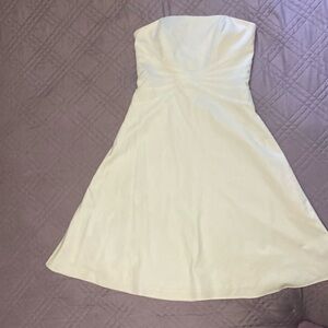 Strapless white dress